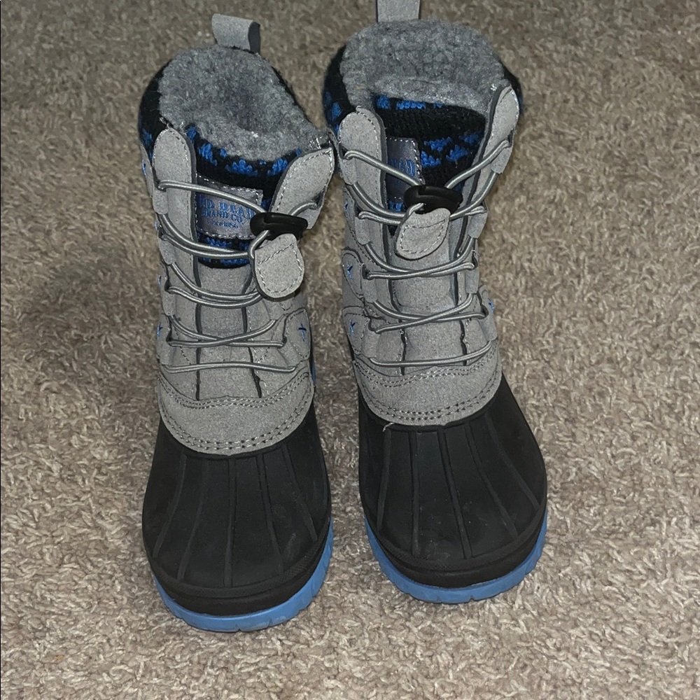 RedHead Kids Gray & Blue Rain and Snow Boots